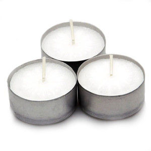 white votive holders