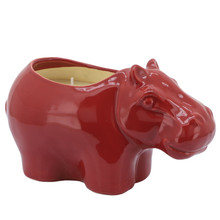 7" Hippo Scented Candle, Red 9oz