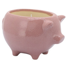 6"  Pig Scented Candle, Pink 9oz