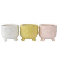 S/3, 5" Big Dot Footed Planter, Citro Candle 16oz