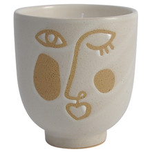 Cer, 5" Scented Candle Face, Ivory 20oz