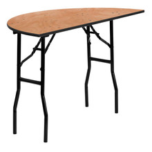 4-Foot Half-Round Wood Folding Banquet Table [FLF-YT-WHRFT48-HF-GG]