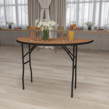 4-Foot Half-Round Wood Folding Banquet Table [FLF-YT-WHRFT48-HF-GG]