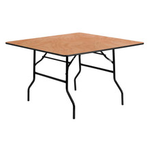 4-Foot Square Wood Folding Banquet Table [FLF-YT-WFFT48-SQ-GG]