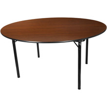 Advantage 5 ft. Round High Pressure Laminate Folding Banquet Table [FLF-MEW-60R-WB]