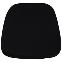 Soft Black Fabric Chiavari Chair Cushion [FLF-LE-L-C-BLACK-GG]
