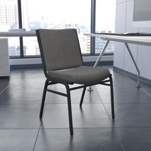 HERCULES Series Heavy Duty Gray Fabric Stack Chair [FLF-XU-60153-GY-GG]