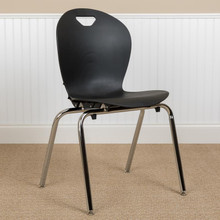 Advantage Titan Black Student Stack School Chair - 18-inch [FLF-ADV-TITAN-18BLK]