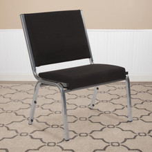 HERCULES Series 1000 lb. Rated Black Fabric Bariatric Medical Reception Chair [FLF-XU-DG-60442-660-1-BK-GG]