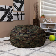 Oversized Camouflage Refillable Bean Bag Chair for All Ages [FLF-DG-BEAN-LARGE-CAMO-GG]