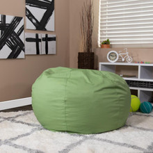 Oversized Solid Green Refillable Bean Bag Chair for All Ages [FLF-DG-BEAN-LARGE-SOLID-GRN-GG]