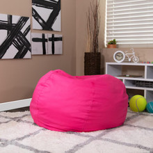 Oversized Solid Hot Pink Refillable Bean Bag Chair for All Ages [FLF-DG-BEAN-LARGE-SOLID-HTPK-GG]