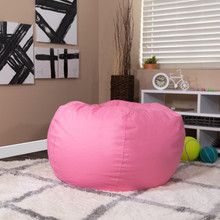 Oversized Solid Light Pink Refillable Bean Bag Chair for All Ages [FLF-DG-BEAN-LARGE-SOLID-PK-GG]