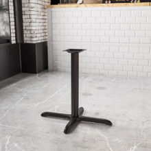 23.75'' x 30'' Restaurant Table X-Base with 3'' Dia. Table Height Column [FLF-XU-T2230-GG]