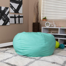 Oversized Solid Mint Green Refillable Bean Bag Chair for All Ages [FLF-DG-BEAN-LARGE-SOLID-MTGN-GG]