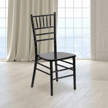 HERCULES Series Black Wood Chiavari Chair [FLF-XS-BLACK-GG]