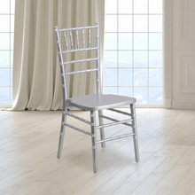HERCULES Series Silver Wood Chiavari Chair [FLF-XS-SILVER-GG]