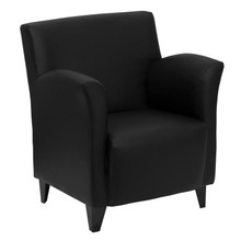 HERCULES Roman Series Black LeatherSoft Lounge Chair [FLF-ZB-ROMAN-BLACK-GG]