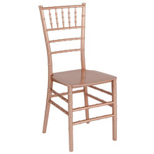 HERCULES Series Rose Gold Resin Stacking Chiavari Chair [FLF-LE-ROSE-M-GG]