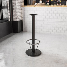 18'' Round Restaurant Table Base with 3'' Dia. Bar Height Column and Foot Ring [FLF-XU-TR18-BAR-3CFR-GG]