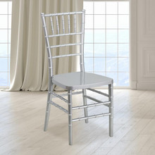 HERCULES PREMIUM Series Silver Resin Stacking Chiavari Chair [FLF-LE-SILVER-GG]