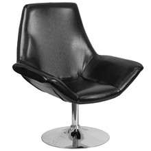 HERCULES Sabrina Series Black LeatherSoft Side Reception Chair [FLF-CH-102242-BK-GG]