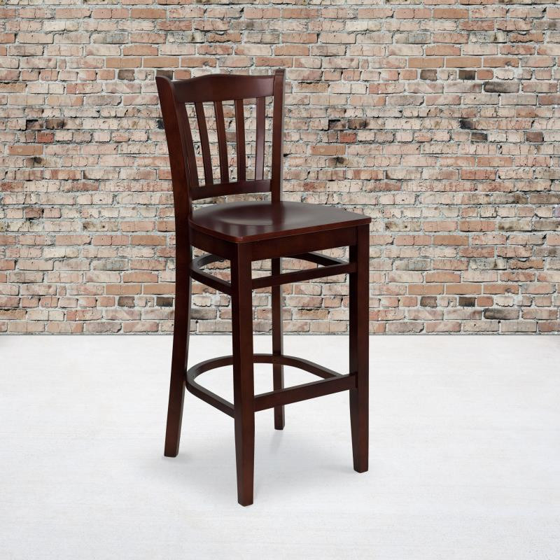 Hercules Series Vertical Slat Back Barstool