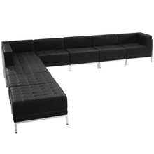 HERCULES Imagination Series Black LeatherSoft Sectional Configuration, 9 Pieces [FLF-ZB-IMAG-SECT-SET11-GG]