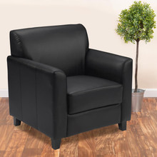 HERCULES Diplomat Series Black LeatherSoft Chair [FLF-BT-827-1-BK-GG]
