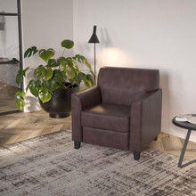 HERCULES Diplomat Series Brown LeatherSoft Chair [FLF-BT-827-1-BN-GG]