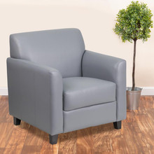 HERCULES Diplomat Series Gray LeatherSoft Chair [FLF-BT-827-1-GY-GG]