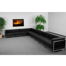 HERCULES Imagination Series Black LeatherSoft Sectional Configuration, 9 Pieces [FLF-ZB-IMAG-SECT-SET3-GG]
