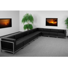 HERCULES Imagination Series Black LeatherSoft Sectional Configuration, 9 Pieces [FLF-ZB-IMAG-SECT-SET4-GG]
