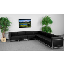HERCULES Imagination Series Black LeatherSoft Sectional Configuration, 7 Pieces [FLF-ZB-IMAG-SECT-SET1-GG]