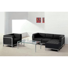 HERCULES Imagination Series Black LeatherSoft Sectional & Chair, 5 Pieces [FLF-ZB-IMAG-SET12-GG]