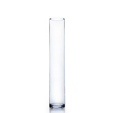 4" x 24" Cylinder Glass Vase - 6 Pieces