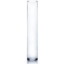 4" x 24" Clear Glass Cylinder Vase - 6 Pieces