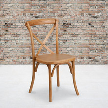 HERCULES Series Stackable Oak Wood Cross Back Chair [FLF-XU-X-OAK-GG]