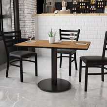 30'' x 45'' Rectangular Natural Laminate Table Top with 24