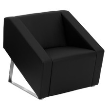 HERCULES Smart Series Black LeatherSoft Lounge Chair [FLF-ZB-SMART-BLACK-GG]