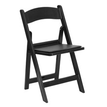 Hercules™ Folding Chair - Black Resin – 1000LB Weight Capacity Comfortable Event Chair - Light Weight Folding Chair [FLF-LE-L-1-BLACK-GG]