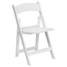 Hercules™ Folding Chair - White Resin – 1000LB Weight Capacity - Comfortable Event Chair - Light Weight Folding Chair [FLF-LE-L-1-WHITE-GG]