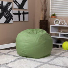 Small Solid Green Refillable Bean Bag Chair for Kids and Teens [FLF-DG-BEAN-SMALL-SOLID-GRN-GG]
