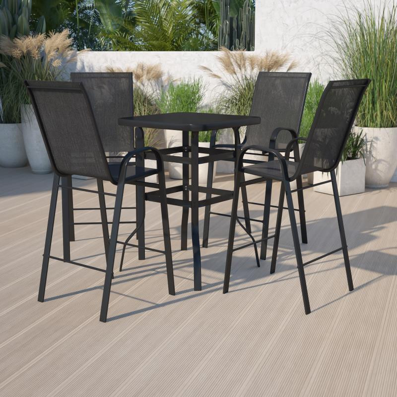 Brazos Outdoor Dining Set 4-Person Bistro Set Brazos Outdoor