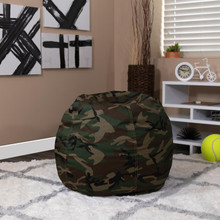 Small Camouflage Refillable Bean Bag Chair for Kids and Teens [FLF-DG-BEAN-SMALL-CAMO-GG]
