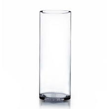 7" x 20" Cylinder Glass Vase - 4 Pieces