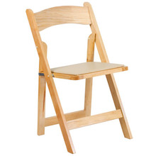 HERCULES Series Natural Wood Folding Chair with Vinyl Padded Seat [FLF-XF-2903-NAT-WOOD-GG]