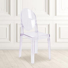 Revna Ghost Chair with Oval Back in Revna Transparent Crystal [FLF-OW-Revna GhostBACK-18-GG]