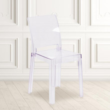 Ghost Chair with Square Back in Transparent Crystal [FLF-OW-SQUAREBACK-18-GG]
