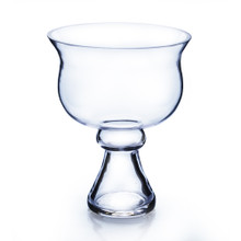 6" x 8" Bowl Glass Vase on Stand - 12 Pieces
